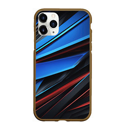 Чехол iPhone 11 Pro матовый Объемные элементы абстракция, цвет: 3D-коричневый