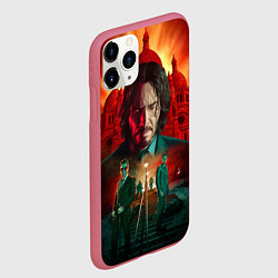 Чехол iPhone 11 Pro матовый John Wick catholic church Paris, цвет: 3D-малиновый — фото 2