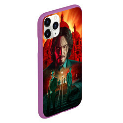 Чехол iPhone 11 Pro матовый John Wick catholic church Paris, цвет: 3D-фиолетовый — фото 2