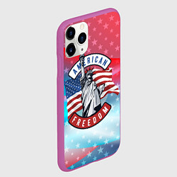 Чехол iPhone 11 Pro матовый American freedom, цвет: 3D-фиолетовый — фото 2