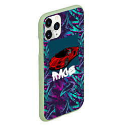 Чехол iPhone 11 Pro матовый Гоночный авто, цвет: 3D-салатовый — фото 2