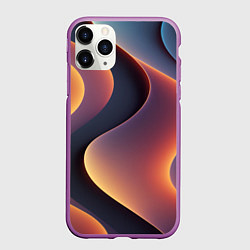 Чехол iPhone 11 Pro матовый Светящиеся волны