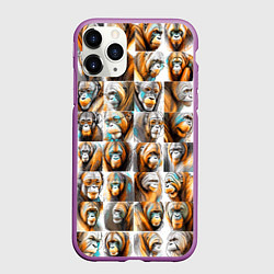 Чехол iPhone 11 Pro матовый Орангутаны