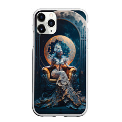 Чехол iPhone 11 Pro матовый Лунная королева - нейросеть, цвет: 3D-белый