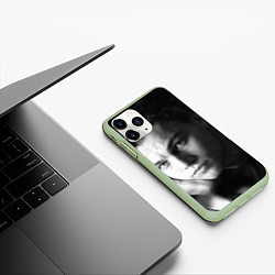 Чехол iPhone 11 Pro матовый Леонардо Ди Каприо фото, цвет: 3D-салатовый — фото 2
