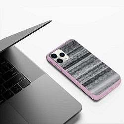 Чехол iPhone 11 Pro матовый Белый шум, цвет: 3D-розовый — фото 2
