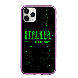 Чехол iPhone 11 Pro матовый Stalker sky radiation, цвет: 3D-фиолетовый