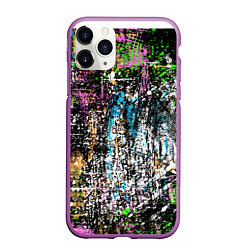 Чехол iPhone 11 Pro матовый Красочный фон в стиле гранж, цвет: 3D-фиолетовый