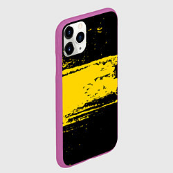 Чехол iPhone 11 Pro матовый Желтое граффити, цвет: 3D-фиолетовый — фото 2