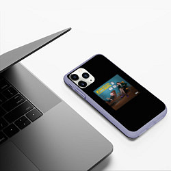 Чехол iPhone 11 Pro матовый Кис кис - как перестать беспокоиться и начать жить, цвет: 3D-светло-сиреневый — фото 2