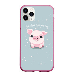 Чехол iPhone 11 Pro матовый Пухля - Say Oink one more time