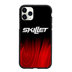 Чехол iPhone 11 Pro матовый Skillet red plasma