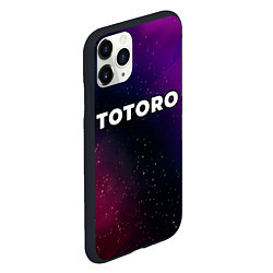 Чехол iPhone 11 Pro матовый Totoro gradient space, цвет: 3D-черный — фото 2