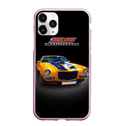 Чехол iPhone 11 Pro матовый Ретро маслкар Camaro SS 1970 года, цвет: 3D-розовый