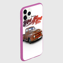 Чехол iPhone 11 Pro матовый Классический хот род на базе Ford F-1, цвет: 3D-фиолетовый — фото 2