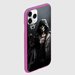 Чехол iPhone 11 Pro матовый Зомби анархист, цвет: 3D-фиолетовый — фото 2