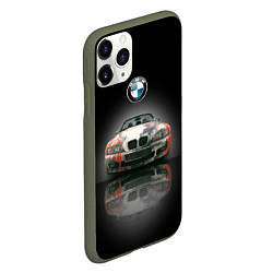 Чехол iPhone 11 Pro матовый Немецкий люксовый кабриолет BMW Z4, цвет: 3D-темно-зеленый — фото 2