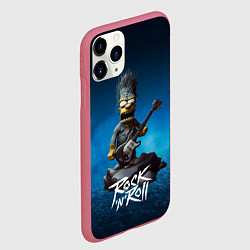 Чехол iPhone 11 Pro матовый Simpson rock, цвет: 3D-малиновый — фото 2