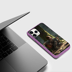 Чехол iPhone 11 Pro матовый Элли с гитарой, цвет: 3D-фиолетовый — фото 2