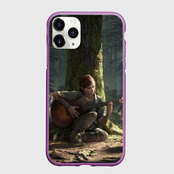 Чехол iPhone 11 Pro матовый Элли с гитарой, цвет: 3D-фиолетовый
