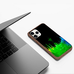Чехол iPhone 11 Pro матовый Геометрическая музыкальная волна, цвет: 3D-коричневый — фото 2