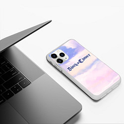 Чехол iPhone 11 Pro матовый Black Clover sky clouds, цвет: 3D-белый — фото 2