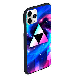 Чехол iPhone 11 Pro матовый Zelda неоновый космос, цвет: 3D-черный — фото 2
