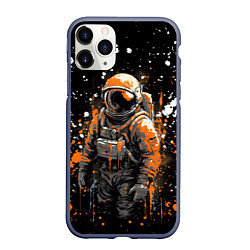 Чехол iPhone 11 Pro матовый Астронавт в красках, цвет: 3D-серый