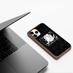 Чехол iPhone 11 Pro матовый Тандзиро Камадо во время тренировок, цвет: 3D-коричневый — фото 2