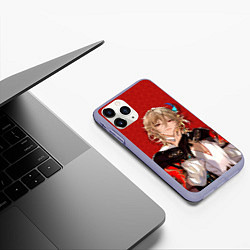 Чехол iPhone 11 Pro матовый Genshin Impact Kaveh, цвет: 3D-светло-сиреневый — фото 2