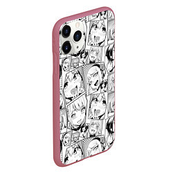 Чехол iPhone 11 Pro матовый Anime hentai ahegao, цвет: 3D-малиновый — фото 2