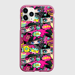 Чехол iPhone 11 Pro матовый Глаза аниме-девушки: cool pattern