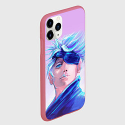 Чехол iPhone 11 Pro матовый Магическая битва Годжо Сатору, цвет: 3D-малиновый — фото 2