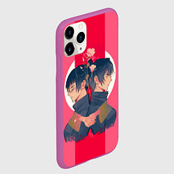 Чехол iPhone 11 Pro матовый Магическая битва Зенин Май и Зенин Маки, цвет: 3D-фиолетовый — фото 2