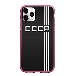 Чехол iPhone 11 Pro матовый СССР карбон