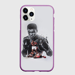 Чехол iPhone 11 Pro матовый The greatest - Muhammad Ali, цвет: 3D-фиолетовый