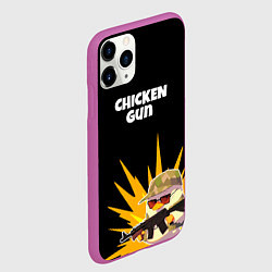 Чехол iPhone 11 Pro матовый Цыплячий спецназ, цвет: 3D-фиолетовый — фото 2