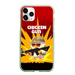 Чехол iPhone 11 Pro матовый Chicken Gun - спецназ