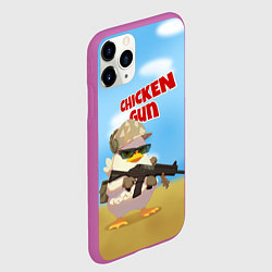 Чехол iPhone 11 Pro матовый Цыпленок - Чикен Ган, цвет: 3D-фиолетовый — фото 2