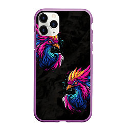 Чехол iPhone 11 Pro матовый Киберпанк Птица