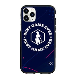 Чехол iPhone 11 Pro матовый Символ Tomb Raider и надпись best game ever