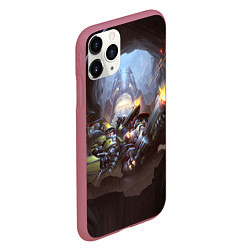 Чехол iPhone 11 Pro матовый Team Deep Rock Galactic, цвет: 3D-малиновый — фото 2
