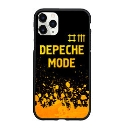 Чехол iPhone 11 Pro матовый Depeche Mode - gold gradient: символ сверху