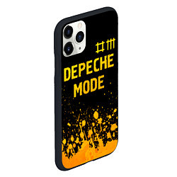 Чехол iPhone 11 Pro матовый Depeche Mode - gold gradient: символ сверху, цвет: 3D-черный — фото 2
