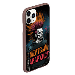Чехол iPhone 11 Pro матовый Панк мертвый анархист, цвет: 3D-коричневый — фото 2