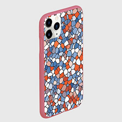 Чехол iPhone 11 Pro матовый Красочная мозаика, цвет: 3D-малиновый — фото 2