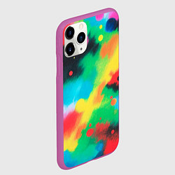 Чехол iPhone 11 Pro матовый Абстракция Карандашом, цвет: 3D-фиолетовый — фото 2