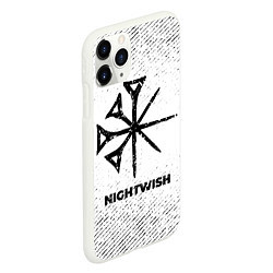 Чехол iPhone 11 Pro матовый Nightwish с потертостями на светлом фоне, цвет: 3D-белый — фото 2