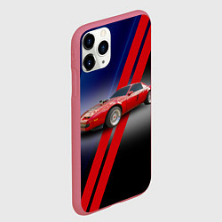 Чехол iPhone 11 Pro матовый Американский маслкар Pontiac Firebird 3 поколение, цвет: 3D-малиновый — фото 2