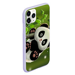 Чехол iPhone 11 Pro матовый Панда на дереве отдыхает, цвет: 3D-светло-сиреневый — фото 2